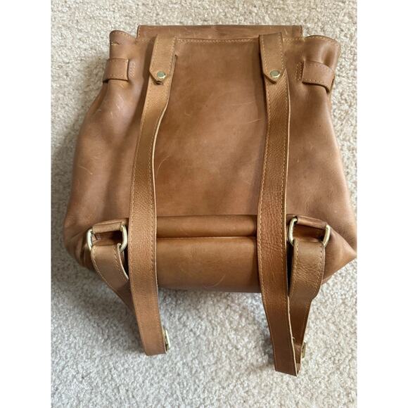 Noonday Collection Homesteader Convertible Backpack Tan Leather -Defect Area - Picture 13 of 15